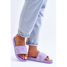 Női papucs Emotikonokkal, Lila Cosette 1