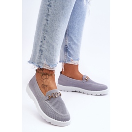 PM1 Női felbújós, díszített tornacipő, szürke Alena 2