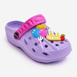 WJ1 Gyermekhab könnyű Crocs Slides Lila édességek ibolya 1