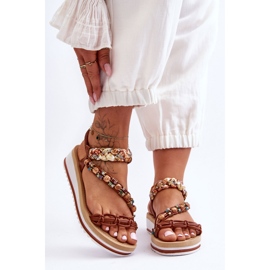 Kényelmes női ékszandál barna Jodie 1