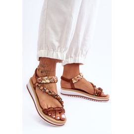 Kényelmes női ékszandál barna Jodie 2