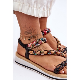 Kényelmes női ékszandál fekete Jodie 2 Kényelmes női ékszandál fekete Jodie 2