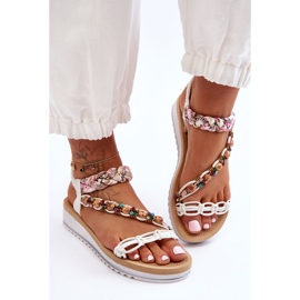 Kényelmes női ékszandál fehér Jodie 2