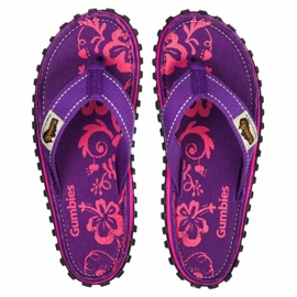 Gumbies Islander Canvas Flip Flopok W G-IS-WN-PUHIB ibolya 2