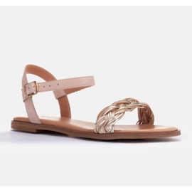 Marco Shoes Lapos szandál bézs 1