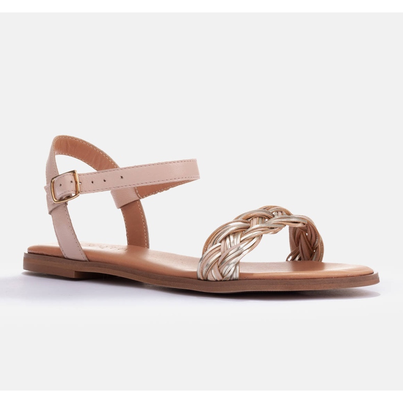 Marco Shoes Lapos szandál bézs 1