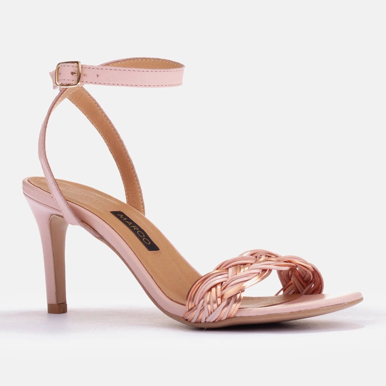 Marco Shoes Szandál fonott pánttal rózsaszín 1