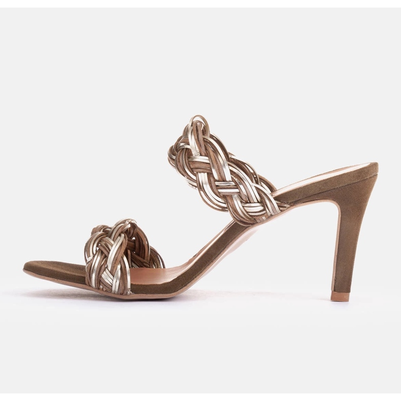 Marco Shoes Szandál fonott pánttal zöld 2