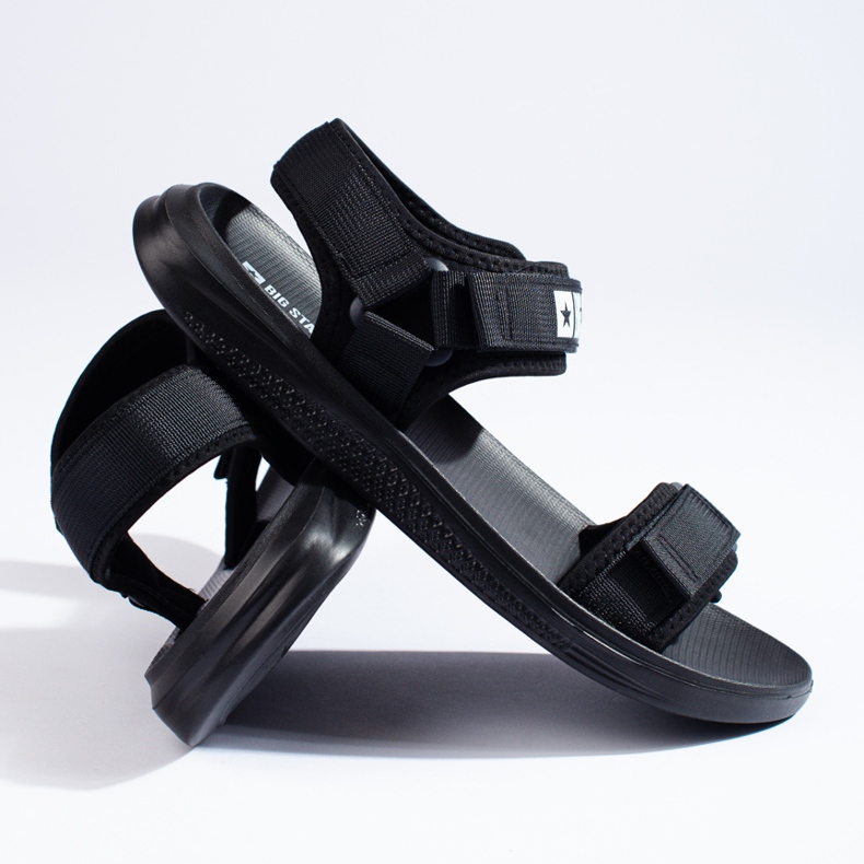 Big Star HH174842 férfi fekete szandál 2