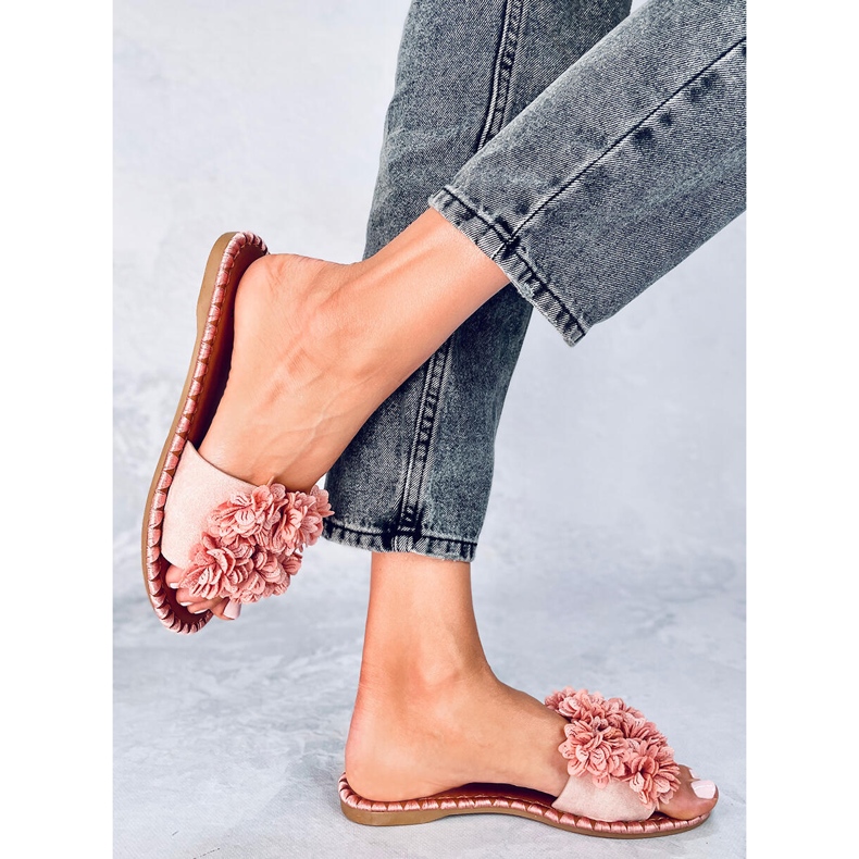 Prima Pink virágos papucs rózsaszín 2