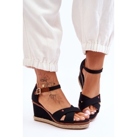 Női ékszandál fekete Janet 2