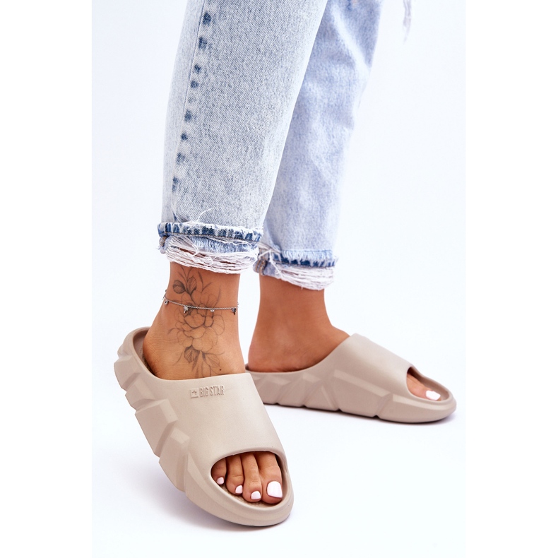 Női könnyű Big Star habpapucs LL274593 bézs 1