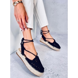Yaweh Fekete női csipke espadrillák 2 Yaweh Fekete női csipke espadrillák 2