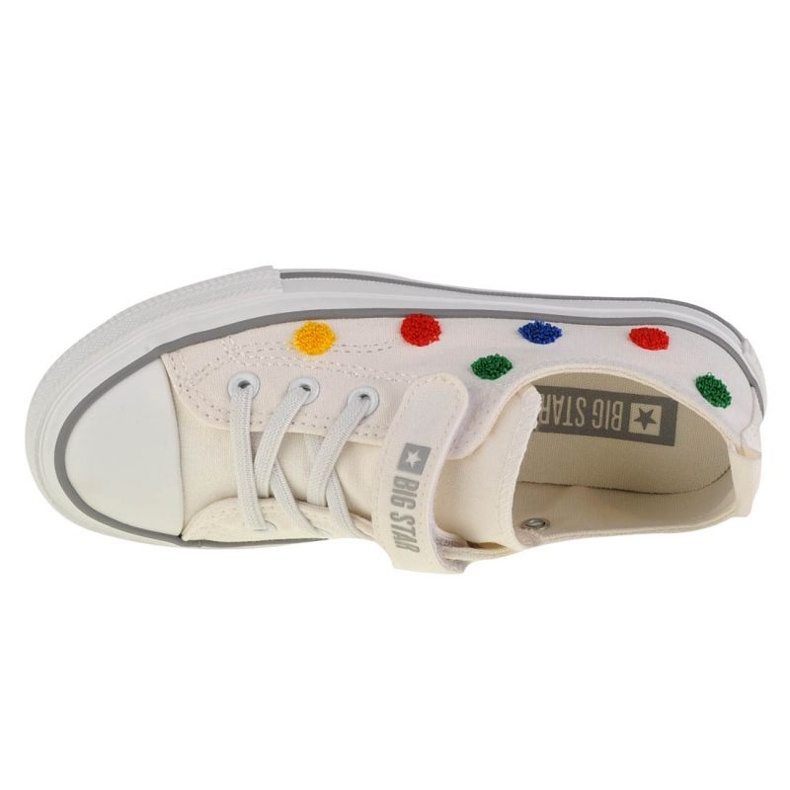 Gyermek tornacipő tépőzárral Big Star JJ374053 fehér 5