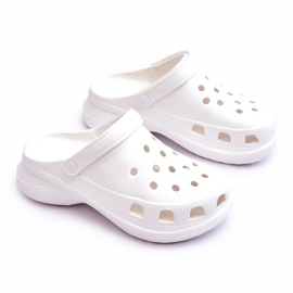 Hab Papucs Crocs Egy Vaskos Talp Fehér Katniss 1