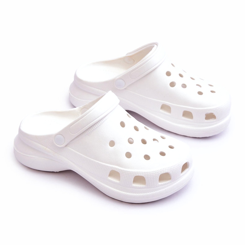Hab Papucs Crocs Egy Vaskos Talp Fehér Katniss 1