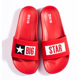 Férfi piros papucs Big Star DD174702 1