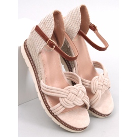 Tedder Beige ékszandál bézs 1