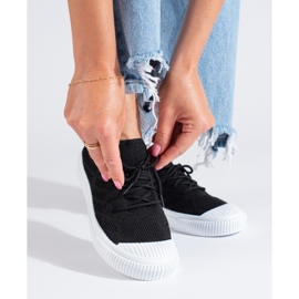 Női textil fekete Shelovet tornacipő 1