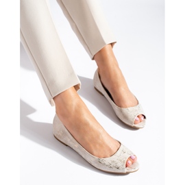 Gold Shelovet női, nyitott orrú balerinák aranysárga 1