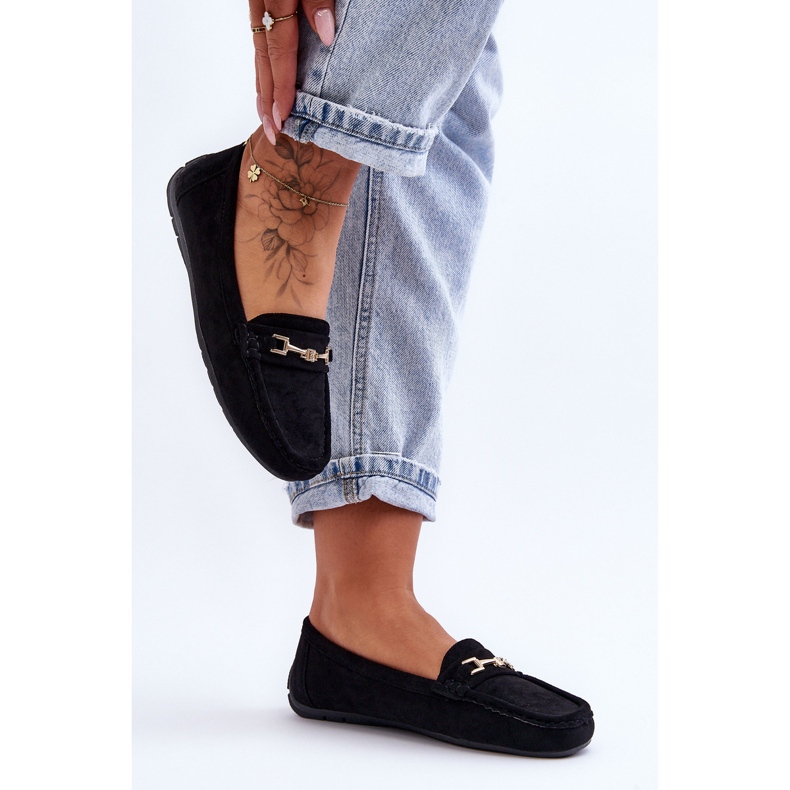 Női klasszikus velúr cipők, fekete Corinell 2