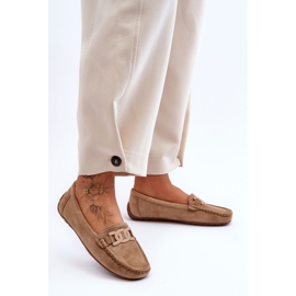 Divatos női velúr cipők barna Rabell 1