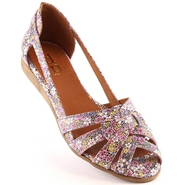 Női bőr bebújós szandál többszínű Dolce Pietro FW195 színben sokszínű 2