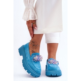 PS1 Női kristálycipők, kék Avril 5