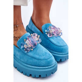 PS1 Női kristálycipők, kék Avril 3