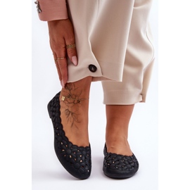 PE1 Női áttört balerina fekete látnok 2