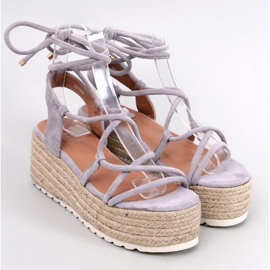 Renau Grey platform espadrill szandál szürke 1