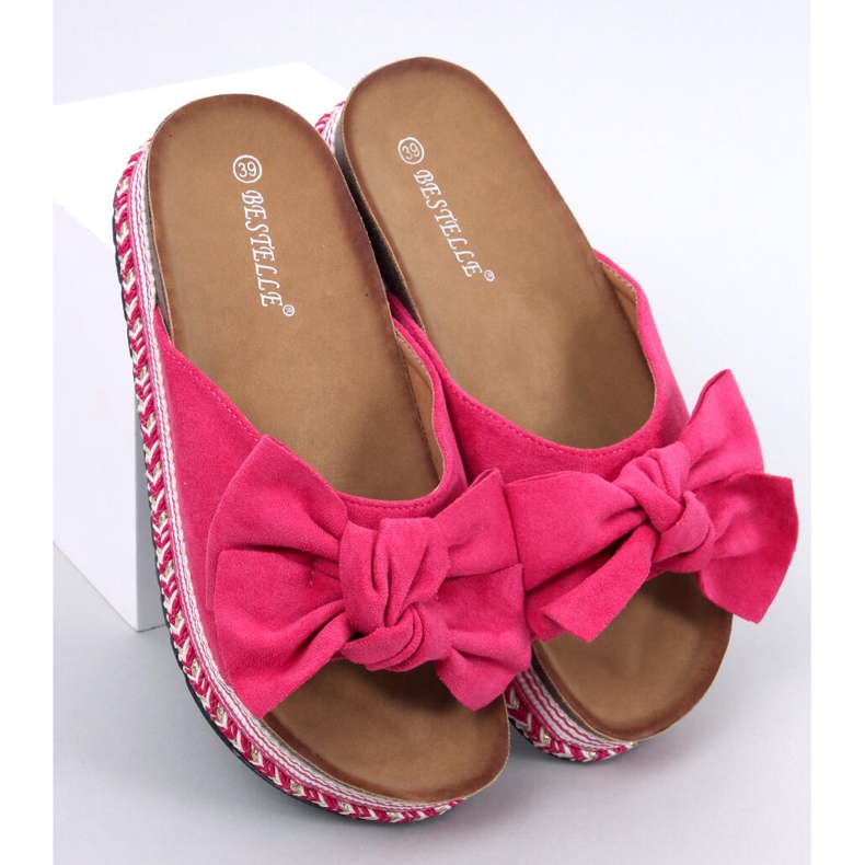 Delair Fuchsia magas talpú masnis papucs rózsaszín 1 Delair Fuchsia magas talpú masnis papucs rózsaszín 1