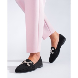 Fekete velúr cipők a Shelovet cégtől, csattal 1