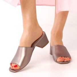 Sergio Leone platina női szandál KL317 gumiszalaggal ezüst 1