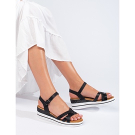 Fekete női Shelovet ékszandál 1