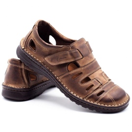 Joker Férfi áttört cipő 501 barna 3