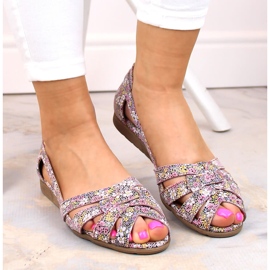 Női bőr bebújós szandál többszínű Dolce Pietro FW195 színben sokszínű 1