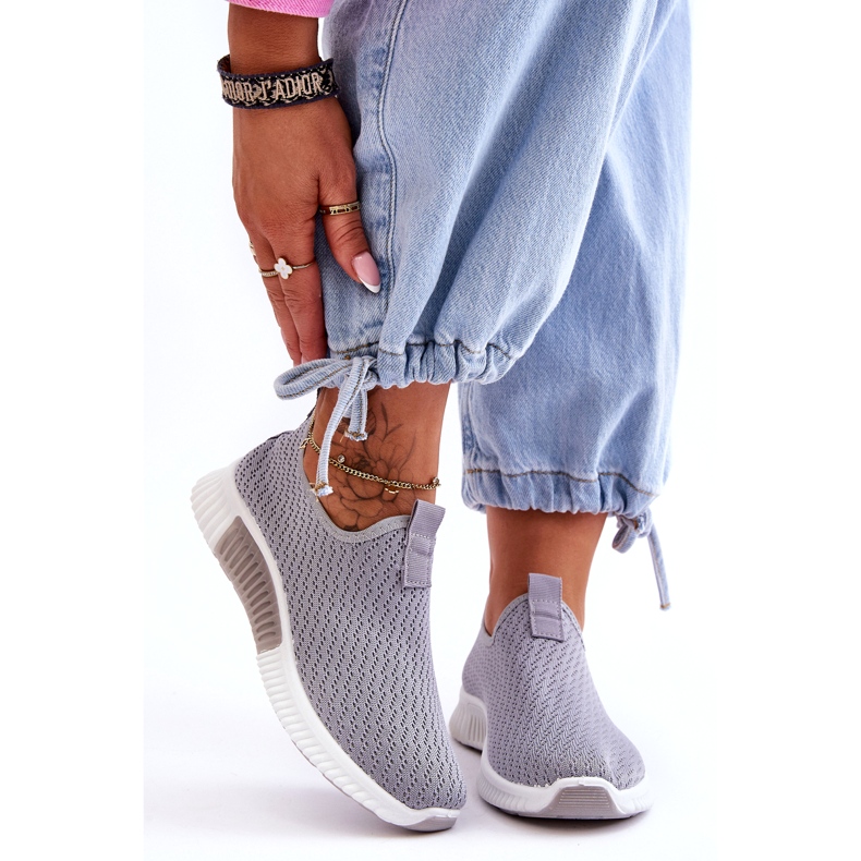 Klasszikus Slip-On Sportcipő Szürke 5