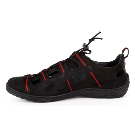 Kampol Férfi bőr áttört cipő 26KAM fekete 1