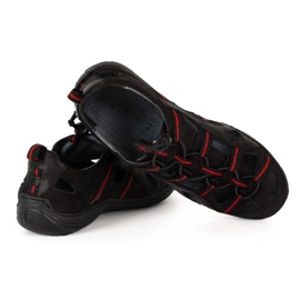 Kampol Férfi bőr áttört cipő 26KAM fekete 2