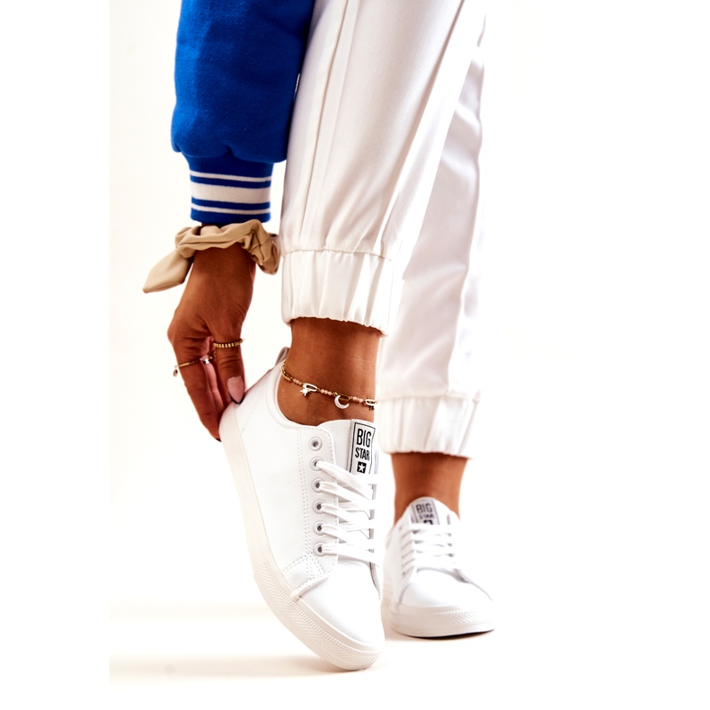 Bőr tornacipő Big Star JJ274311 fehér 2