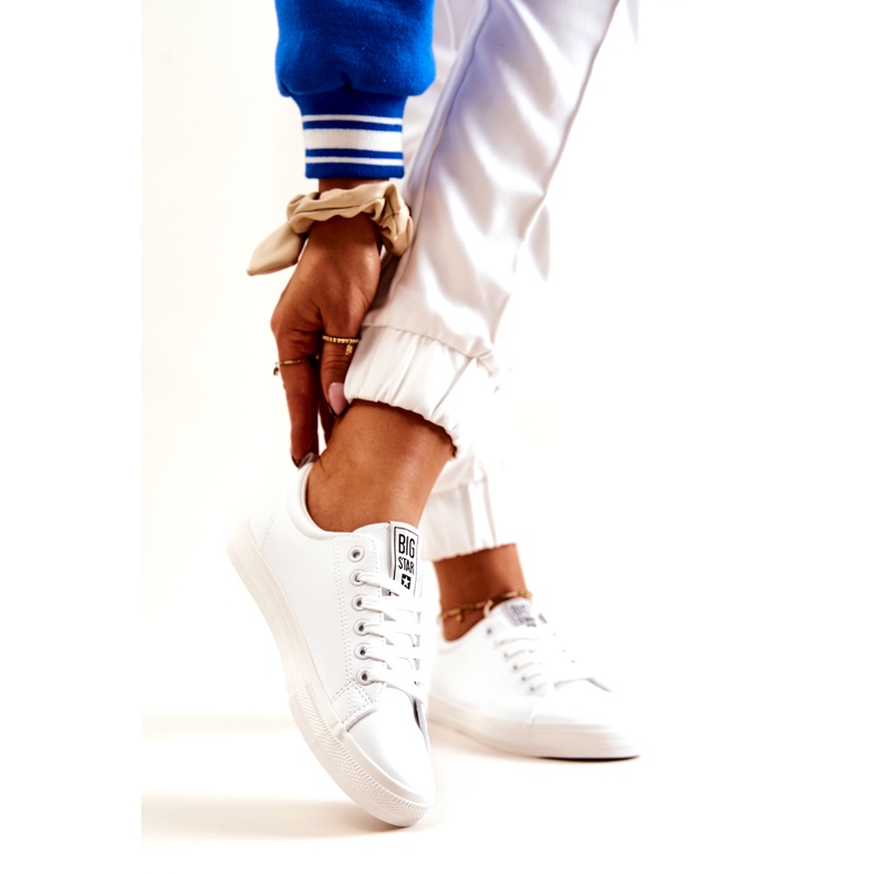 Bőr tornacipő Big Star JJ274311 fehér 3