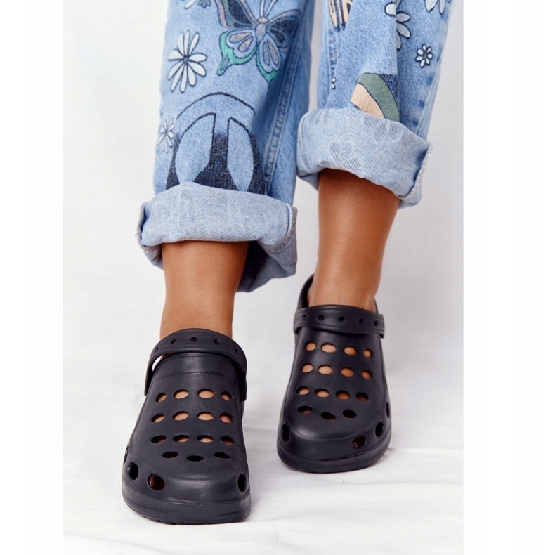 Flameshoes Női fekete hab papucs Eva fekete 4