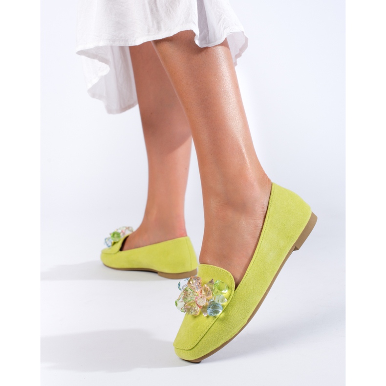 Shelovet zöld velúr naplopók kristályokkal 1