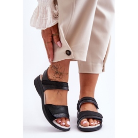 Klasszikus tépőzáras szandál S.Barski 97575 Fekete 2