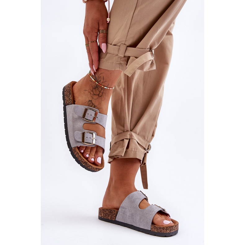 Női Cortina szürke bebújós szandál 2