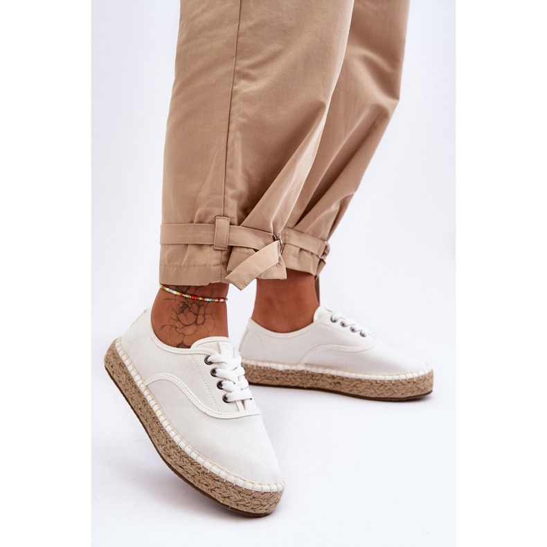 Espadrilles Big Star LL274833 Fűzős tornacipő fehér 1