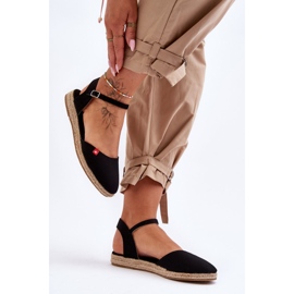 Női Big Star Platform Espadrilles FF274526 Fekete 1