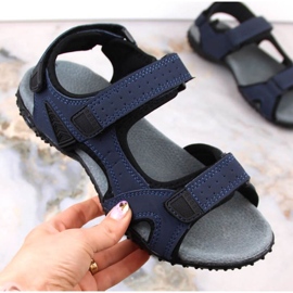 American Club W AM929B sötétkék sportszandál tépőzárral 1