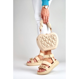 La.Fi Bézs szandál lánccal 2